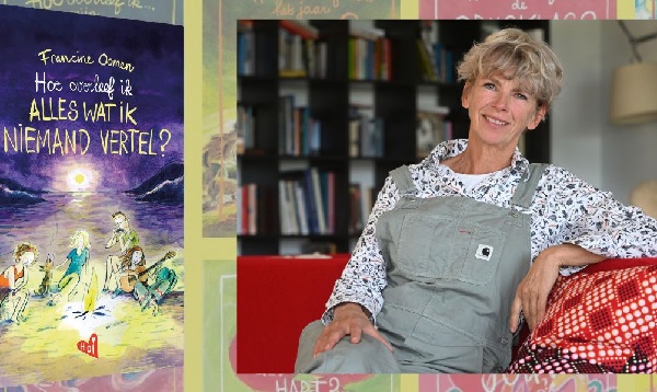 Schrijfster Francine Oomen in Het Schiedams Boekhuis